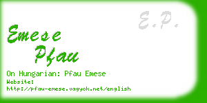 emese pfau business card